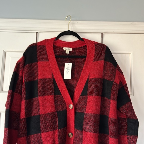 Style & Co Buffalo Plaid Button Up Sweater 1X NWT - Picture 4 of 11